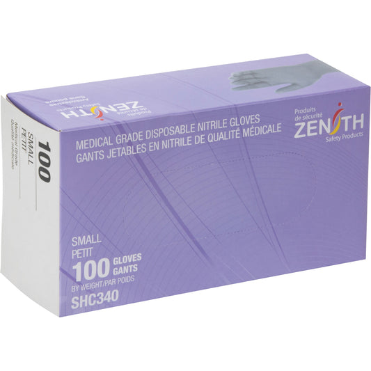 Medical Grade Disposable Gloves, Small, Nitrile, 6-mil, Powder-Free, Black, Class 2